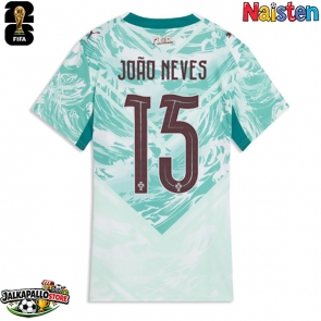 Portugali Joao Neves #15 Vieraspaita Naisten MM-kisat 2026 Lyhythihainen